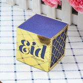 Cadeaudoosje klein Eid blauw/goud (4 stuks) C